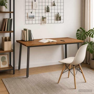 vidaXL Eettafel met levendige rand 160 x 80 x 75 cm Naturel, Verzenden