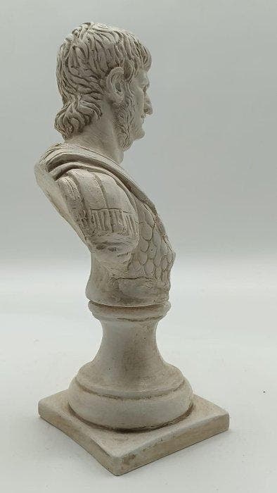 sculptuur, Nerone - 29 cm - marmerstof, Antiek en Kunst, Curiosa en Brocante