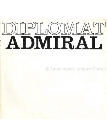 1971 OPEL DIPLOMAT / ADMIRAL BROCHURE NEDERLANDS, Ophalen of Verzenden, Nieuw