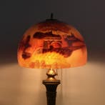 Lampe de table - Opaline, Laiton doré - Lampe à la manière