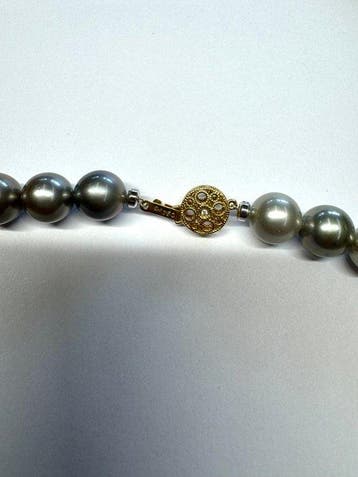Collier de perles Perles cultivées tahitiennes rondes – Or