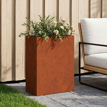 vidaXL Plantenbak Roestkleurig 40 x 20 x 40 cm weervast, Tuin en Terras, Bloempotten, Verzenden, Nieuw