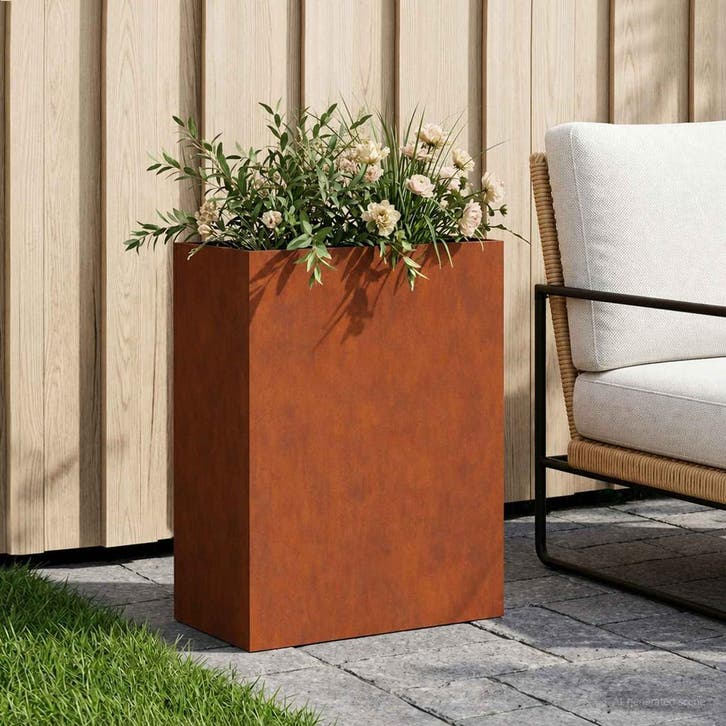 vidaXL Plantenbak Roestkleurig 40 x 20 x 40 cm weervast, Tuin en Terras, Bloempotten, Nieuw, Verzenden