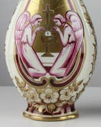Vaas - Pair of French Porcelain Religious Vases – Angels