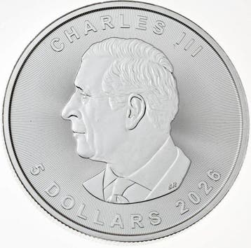 1 Troy Ounce - Zilver .999 - Maple Leaf 2026 - 31,1 gram -