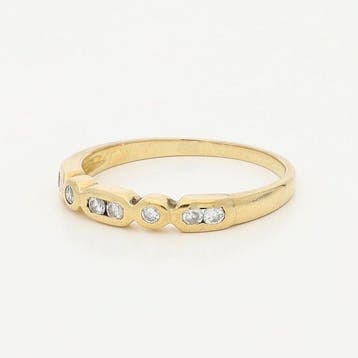 Bague - 18 carats Or jaune - 0.24ct. tw. Diamant (Naturelle), Nieuw