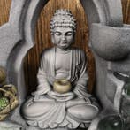 Boeddha Sier Waterval - LED Verlichting - Zen Garden Feng, Huis en Inrichting, Verzenden, Nieuw