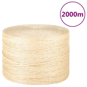 vidaXL Touw 3 mm 2000 m 100% sisal, Verzenden, Nieuw