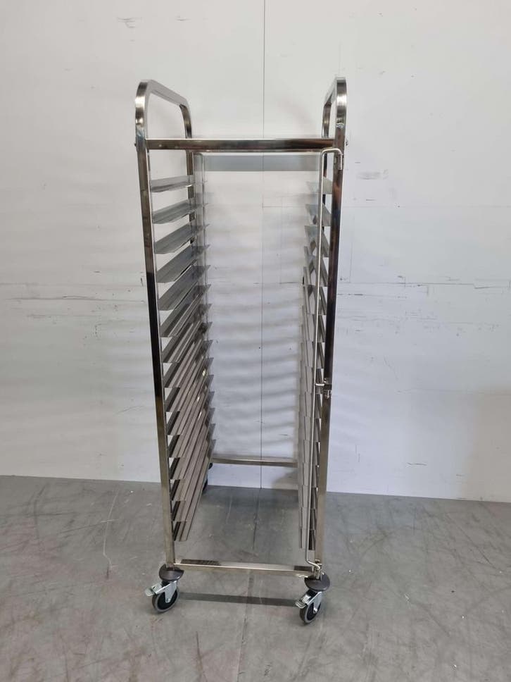 RVS Regaalwagen 15 x 47/66 cm Horeca, Zakelijke goederen, Horeca | Meubilair en Inrichting, Ophalen of Verzenden