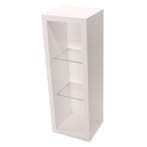 *TIP*  HIGH GLOSSY WIT WANDKASTJE MET GLAZEN PLANKEN S-VEC-, Ophalen of Verzenden