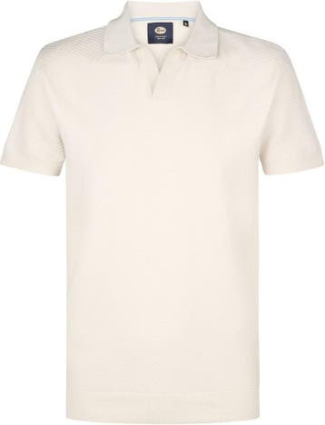 Petrol Knitted Polo Ecru maat Maat 52/54 (L) Heren, Verzenden