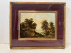 German School (XIX) - Landschaft mit Fluss und