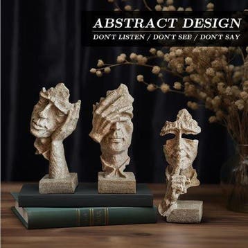 sculptuur, Limited Edition Set of Three Sandstone Effect, Antiek en Kunst
