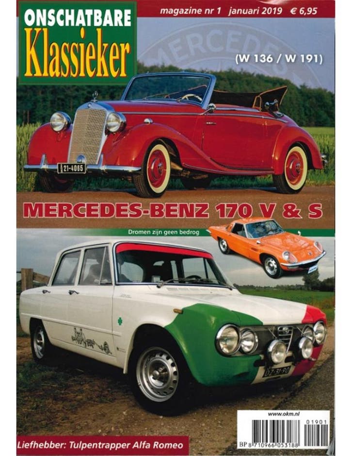 2019 ONSCHATBARE KLASSIEKER MAGAZINE 01 NEDERLANDS, Livres, Autos | Brochures & Magazines, Enlèvement ou Envoi