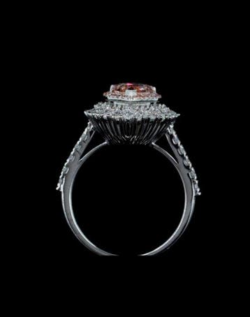 Zonder minimumprijs - Ring - 14 karaat Witgoud - 3.33ct. tw., Handtassen en Accessoires, Ringen, Nieuw