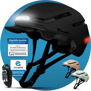 2dekans | Nova Fietshelm - LED - USB-C - Unisex, Fietsen en Brommers, Ophalen of Verzenden, Nieuw
