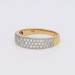 Bague - 18 carats Or jaune, Or blanc Diamant (Naturelle) -