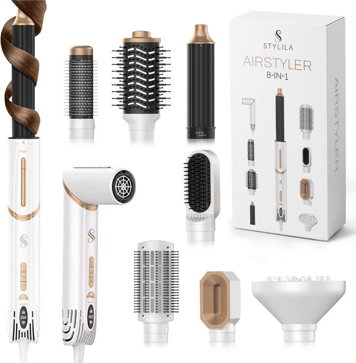 Stylila® 8-in-1 Airstyler met Diffuser - Multistyler -, Handtassen en Accessoires, Uiterlijk | Haarverzorging, Zo goed als nieuw