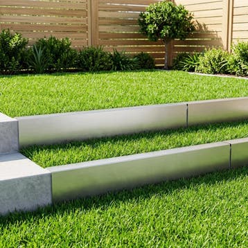vidaXL Afdekprofiel voor tuinranden 10 st 100 x 10 x 15 cm, Verzenden, Nieuw