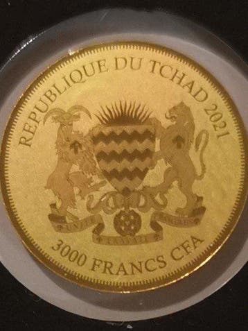 Tsjaad. 3000 Francs CFA ND Bullion Coin - Springbock 2021