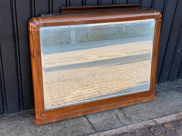 Spiegel - Hout, Glas - Art Deco, Antiek en Kunst, Kunst | Designobjecten