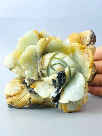 ***AUCUNE ENCHÈRE*** Élégante sculpture en amazonite en
