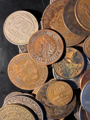 Wereld. Collection of coins (Zonder minimumprijs), Postzegels en Munten