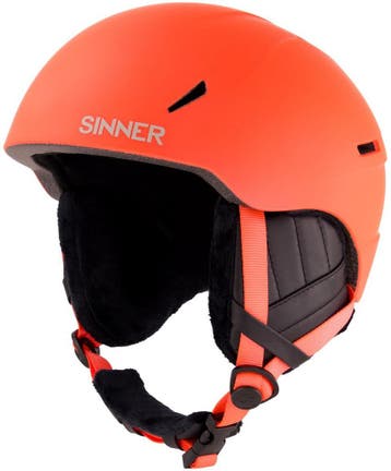 SINNER Crest Unisex Skihelm - MATTE ORANGE NEON - Maat L,, Fietsen en Brommers, Verzenden, Zo goed als nieuw, SINNER