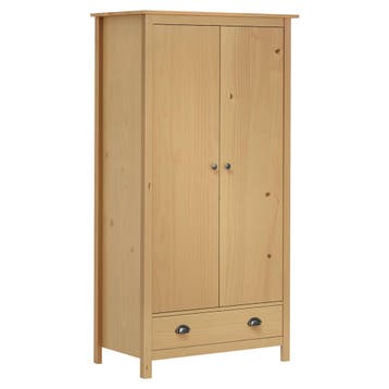 vidaXL Kledingkast Hill 2 deuren 89x50x170 cm massief, Verzenden, Nieuw