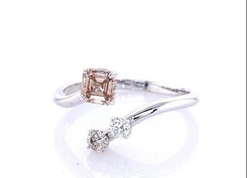 Zonder minimumprijs - Ring - 14 karaat Witgoud - 0.65ct. tw., Nieuw