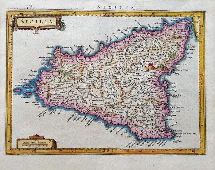 Italië - Sicilië, Palermo, Catania, Messina, Siracusa; J., Boeken, Atlassen en Landkaarten