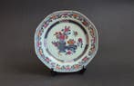 Assiette - Porcelaine - Qianlong octogonal, Antiquités & Art