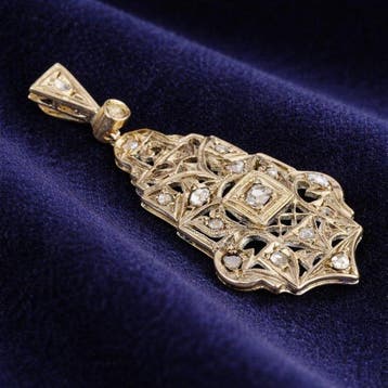 Hanger - 18 karaat Geel goud - 0.60ct. tw. Diamant