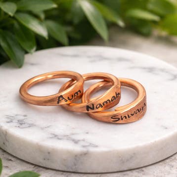 Puur koperen set  ringen Aum Namah Shivaya, Sport en Fitness, Ophalen of Verzenden, Nieuw