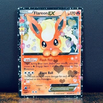 Pokémon Card - Flareon EX RC28 – Pokémon, Nieuw