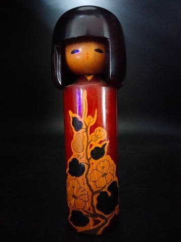Seifu Gono - Statuette, Vintage Kokeshi pop van Seifu