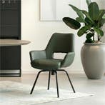 Leren draaibare eetkamerstoel Zippy - Hermes Verde, Huis en Inrichting, Stoelen, Overige kleuren, Bohemian, Eigentijds, Industrieel, Modern, Scandinavisch