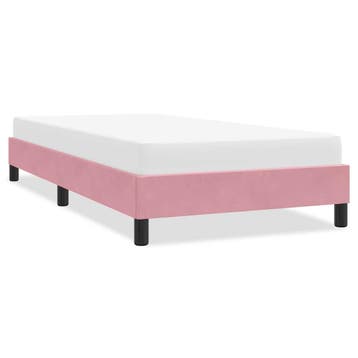 vidaXL Bedframe zonder matras 90x220 cm fluweel roze, Huis en Inrichting, Slaapkamer | Bedden, Verzenden, Nieuw