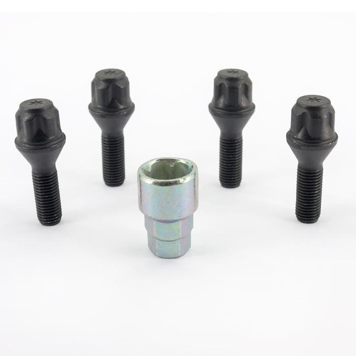 H&R Wielslotenset M12x1.50x30mm konisch Zwart - 4 slotbouten, Auto-onderdelen, Ophanging en Onderstel, Nieuw, Verzenden