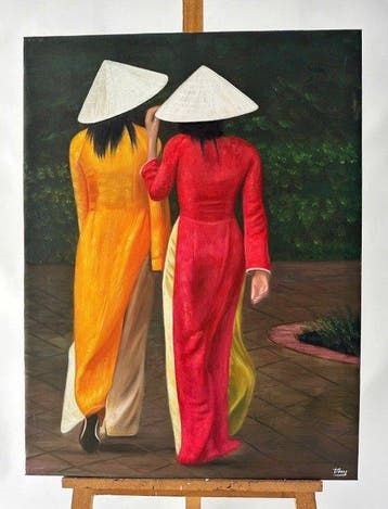Nguyn Vn Duy (1982) - Les Promeneuses 80 60 cm