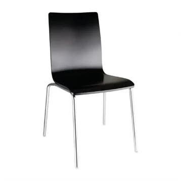 Stoelen | Hout/Staal | Black | Grijze Poten | Indoor |, Zakelijke goederen, Verzenden, Nieuw in verpakking