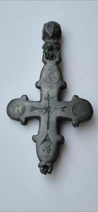 Byzantin Bronze, Croix Pendentif