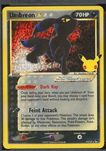 Pokémon - 1 Graded card - Umbreon, Goldstar 17/17 Goldstar, Nieuw
