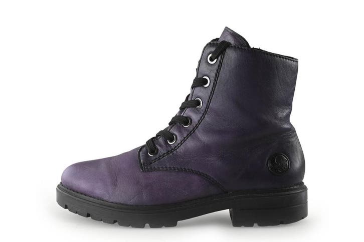 Rieker Veterboots in maat 40 Paars, Kleding | Dames, Schoenen, Overige kleuren, Gedragen, Overige typen, Verzenden