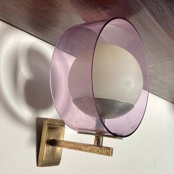 Stilux - Lampe murale - Labrador - Verre, Laiton, Plastique