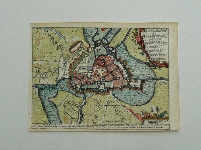 België - Gent; G. Brakel - Plan du siege et des attaques de, Boeken, Atlassen en Landkaarten