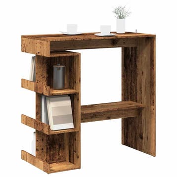 vidaXL Bartafel met opbergrek 100x48x101,5 cm oud, Huis en Inrichting, Tafels | Eettafels, Verzenden, Nieuw