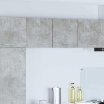 vidaXL Hangkast 2 st Beton Grijs en Wit Bewerkt hout, Verzenden, Nieuw