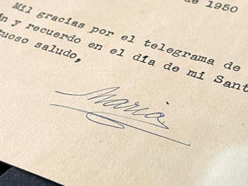 Autógrafo - Familia Real española. Año 1950. Fotografías, Nieuw