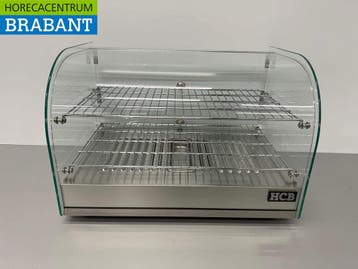 HCB vitrine chauffante en acier inoxydable 45 litres 55,4 cm, Verzenden